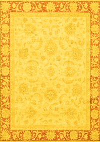 Abstract Yellow Modern Rug, abs3828yw