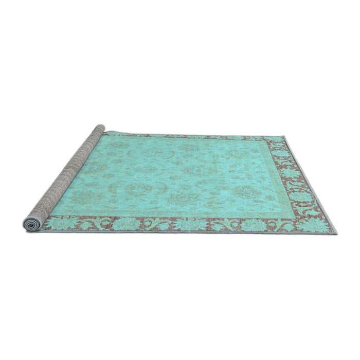 Sideview of Machine Washable Abstract Light Blue Modern Rug, wshabs3828lblu