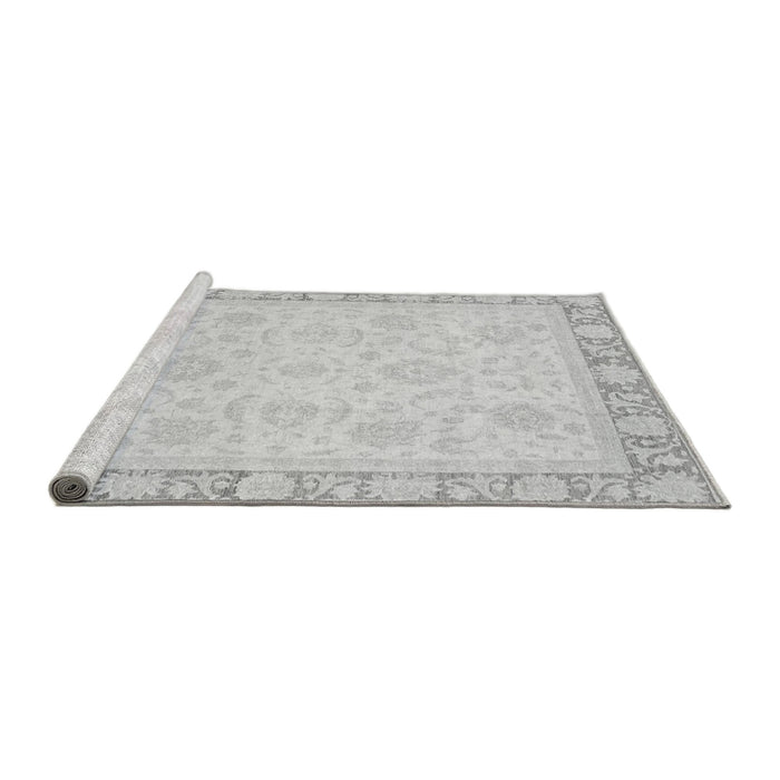 Sideview of Machine Washable Abstract Gray Modern Rug, wshabs3828gry