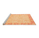 Sideview of Machine Washable Abstract Orange Modern Area Rugs, wshabs3828org