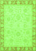 Machine Washable Abstract Green Modern Area Rugs, wshabs3828grn