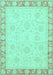 Machine Washable Abstract Turquoise Modern Area Rugs, wshabs3828turq