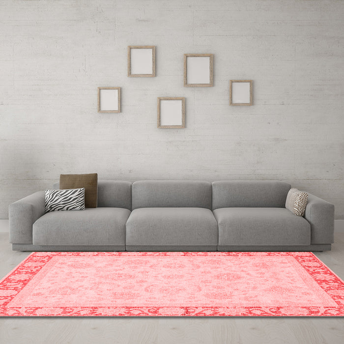 Modern Red Washable Rugs