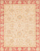 Abstract Pastel Orange Modern Rug, abs3828