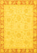 Machine Washable Abstract Yellow Modern Rug, wshabs3828yw