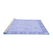 Sideview of Machine Washable Abstract Blue Modern Rug, wshabs3828blu