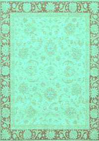 Abstract Turquoise Modern Rug, abs3828turq