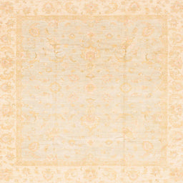 Square Machine Washable Abstract Brown Gold Rug, wshabs3829