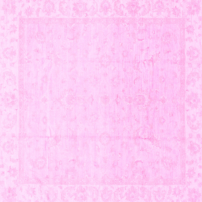 Square Abstract Pink Modern Rug, abs3829pnk