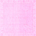 Square Abstract Pink Modern Rug, abs3829pnk