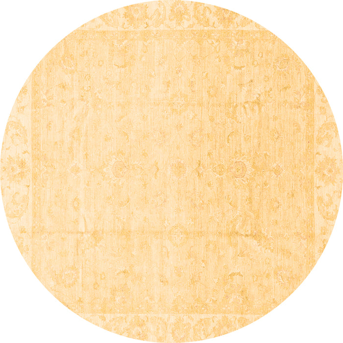 Round Abstract Brown Modern Rug, abs3829brn