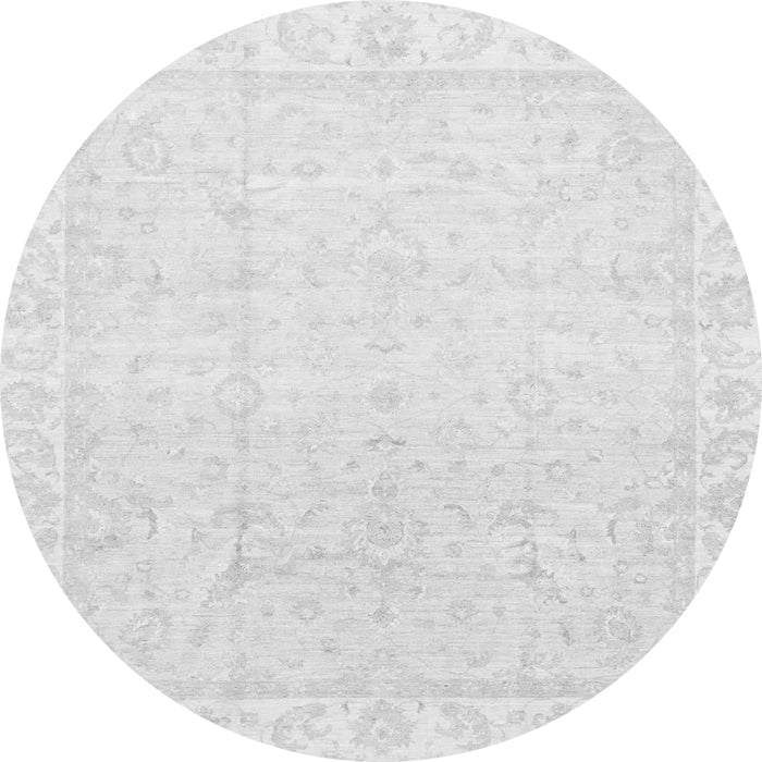 Round Machine Washable Abstract Gray Modern Rug, wshabs3829gry