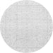 Round Machine Washable Abstract Gray Modern Rug, wshabs3829gry