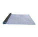 Sideview of Abstract Blue Modern Rug, abs3829blu