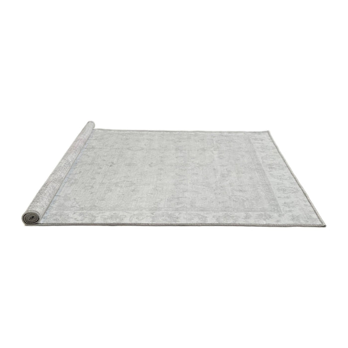 Sideview of Machine Washable Abstract Gray Modern Rug, wshabs3829gry