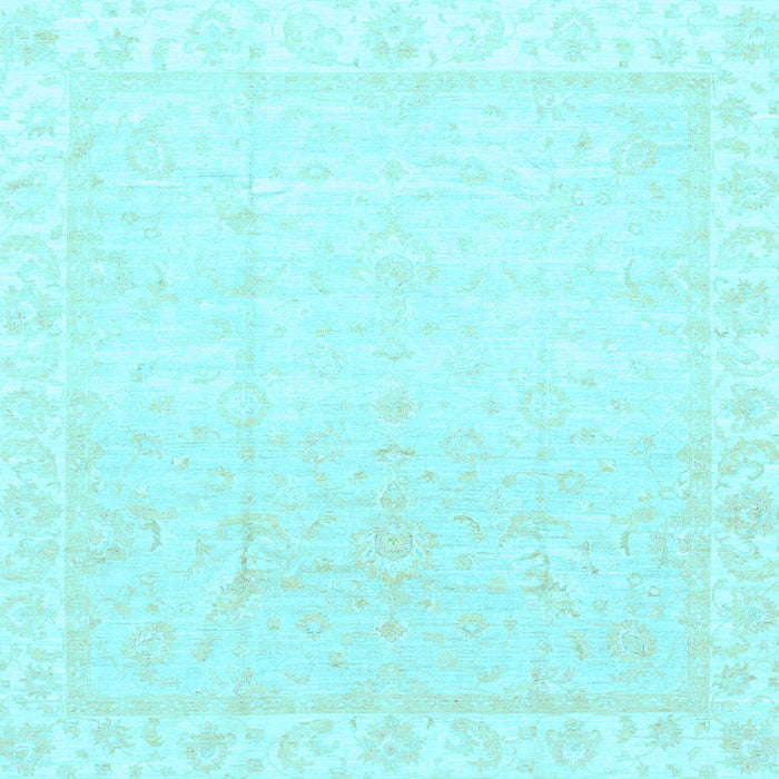 Square Abstract Light Blue Modern Rug, abs3829lblu