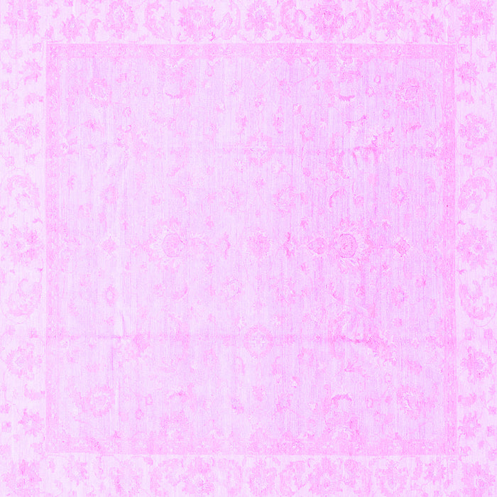 Square Machine Washable Abstract Purple Modern Area Rugs, wshabs3829pur