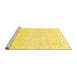 Sideview of Machine Washable Abstract Yellow Modern Rug, wshabs3829yw