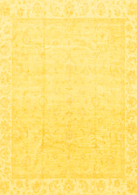 Abstract Yellow Modern Rug, abs3829yw