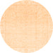 Round Abstract Orange Modern Rug, abs3829org