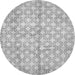 Round Abstract Gray Modern Rug, abs382gry