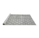 Sideview of Machine Washable Abstract Gray Modern Rug, wshabs382gry