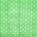 Square Machine Washable Abstract Emerald Green Modern Area Rugs, wshabs382emgrn