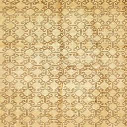 Square Machine Washable Abstract Yellow Rug, wshabs382