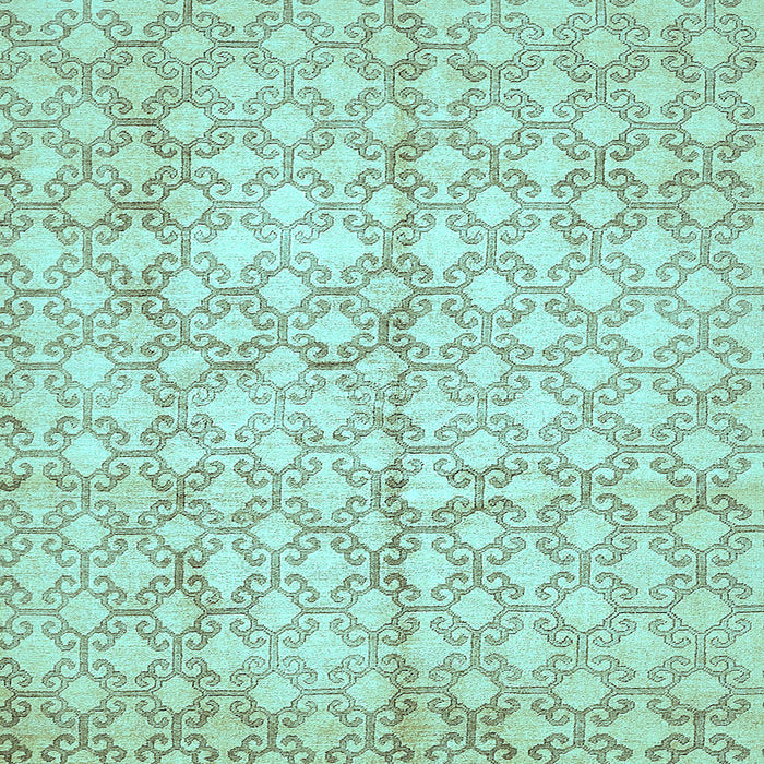 Square Machine Washable Abstract Light Blue Modern Rug, wshabs382lblu