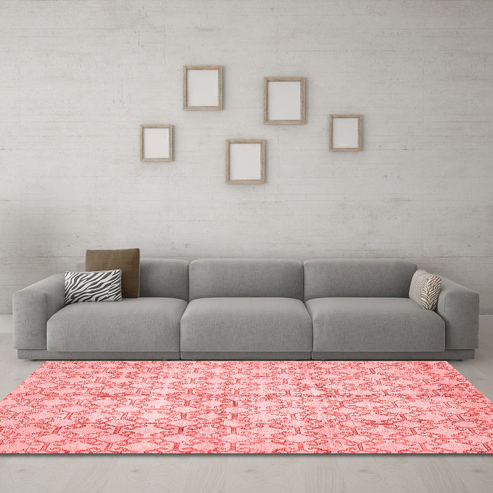 Modern Red Washable Rugs
