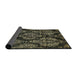 Sideview of Abstract Brown Modern Rug, abs383