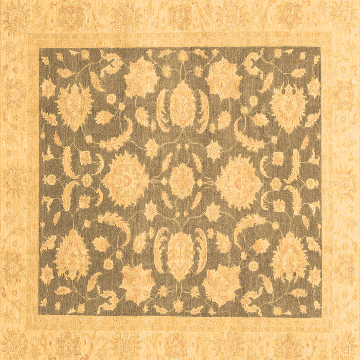 Square Machine Washable Oriental Brown Traditional Rug, wshabs3830brn