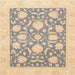 Square Abstract Camel Brown Oriental Rug, abs3830