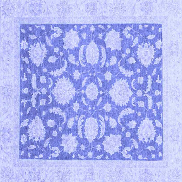 Square Oriental Blue Traditional Rug, abs3830blu