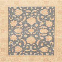 Square Machine Washable Abstract Camel Brown Rug, wshabs3830
