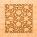 Square Oriental Orange Traditional Rug, abs3830org