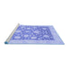 Sideview of Machine Washable Oriental Blue Traditional Rug, wshabs3830blu