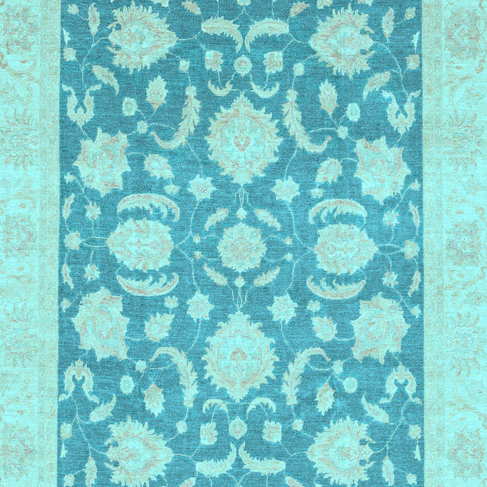 Machine Washable Oriental Light Blue Traditional Rug, wshabs3830lblu