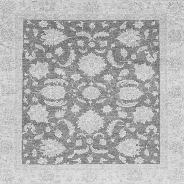 Square Machine Washable Oriental Gray Traditional Rug, wshabs3830gry