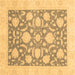 Square Oriental Brown Traditional Rug, abs3830brn