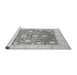 Sideview of Machine Washable Oriental Gray Traditional Rug, wshabs3831gry