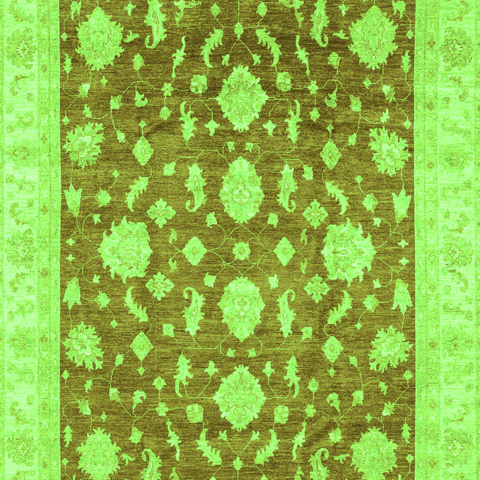 Machine Washable Oriental Green Traditional Area Rugs, wshabs3831grn