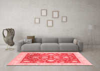 Machine Washable Oriental Red Traditional Rug, wshabs3831red