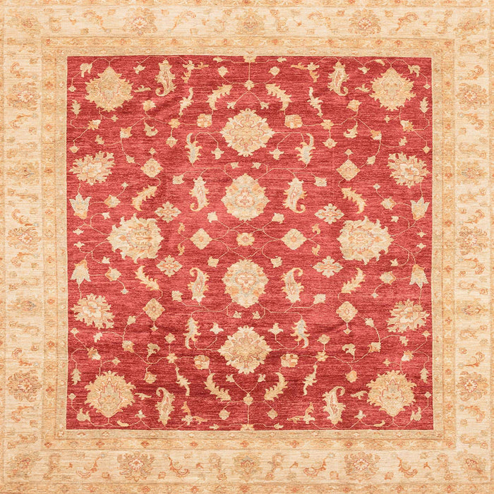Square Abstract Red Oriental Rug, abs3831