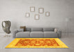 Machine Washable Oriental Yellow Traditional Rug in a Living Room, wshabs3831yw