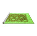 Sideview of Machine Washable Oriental Green Traditional Area Rugs, wshabs3831grn