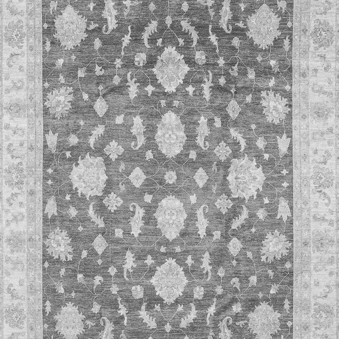 Machine Washable Oriental Gray Traditional Rug, wshabs3831gry
