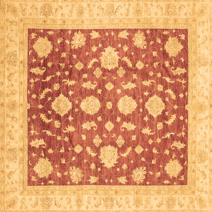 Square Oriental Brown Traditional Rug, abs3831brn