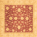 Square Oriental Brown Traditional Rug, abs3831brn