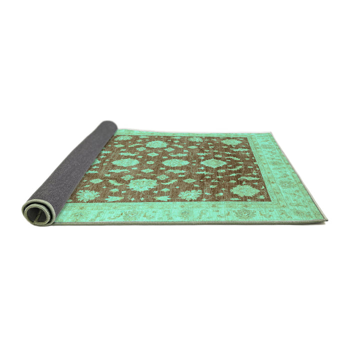 Sideview of Oriental Turquoise Traditional Rug, abs3831turq